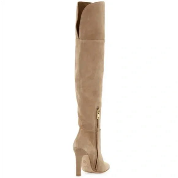 Joie Bentlee Suede Leather Over The Knee Heeled Boots Sz 36B - Picture 3 of 10
